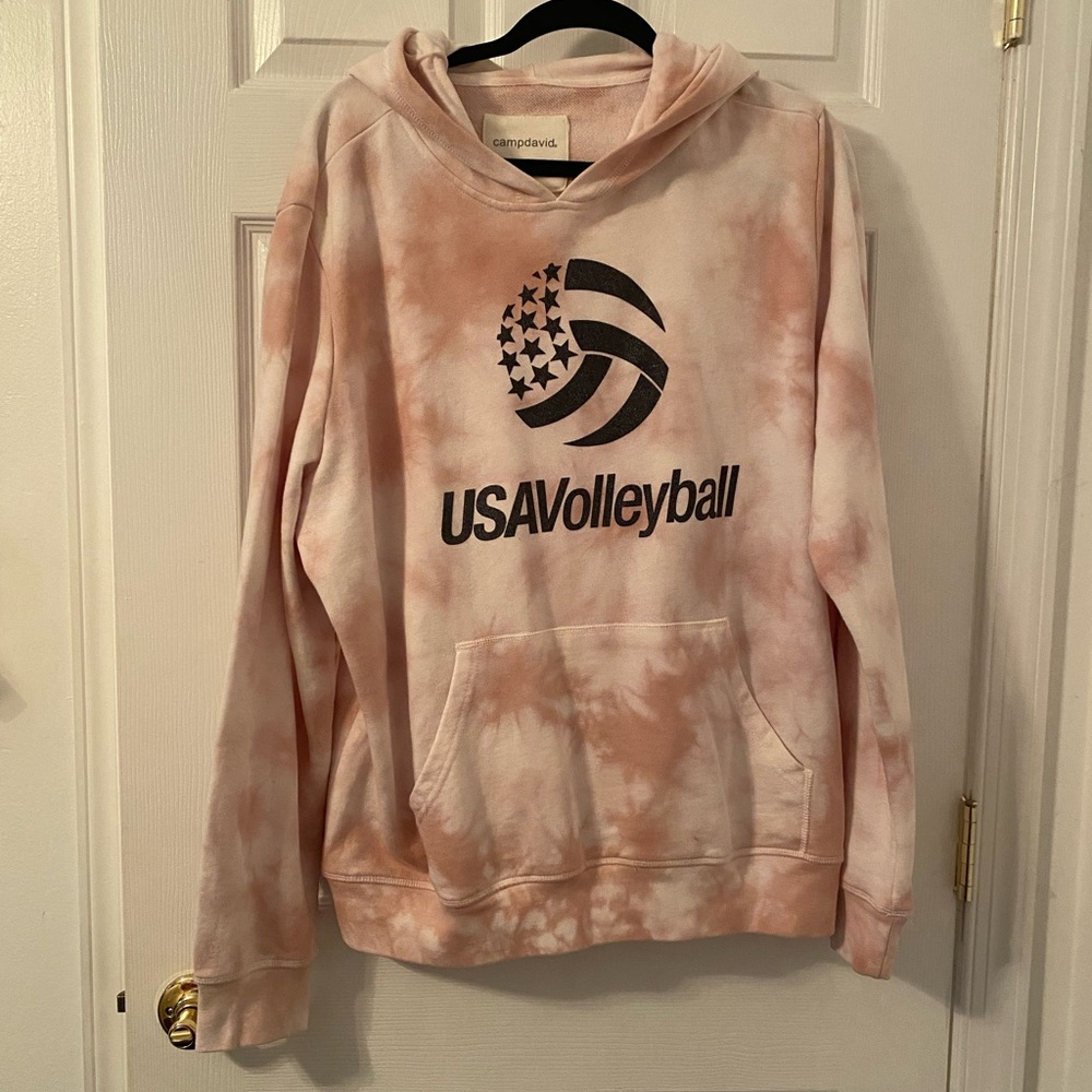 USA Volleyball Pink Tie Dye Sweatshirt